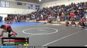 68-76 lbs Cons. Semi - Andrew Garcia, Rough House Wrestling vs Jennifer Wells, Team So Cal