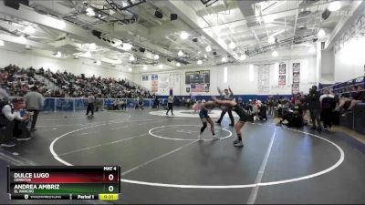 105 lbs Cons. Round 3 - Andrea Ambriz, El Rancho vs Dulce Lugo, Cerritos