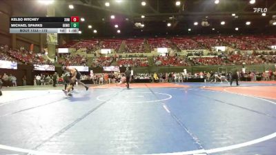 172 lbs Champ. Round 2 - Kelso Ritchey, Lockwood Wrestling Club vs Michael Sparks, WR Wrestling