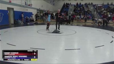 180 lbs Round 2 - Kinsey Konrad, Cerritos College vs Vanessa Small Navarro, Moorpark College