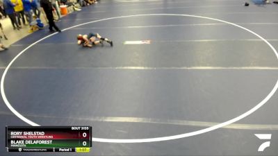 56 lbs Cons. Round 3 - Rory Shelstad, Centennial Youth Wrestling vs Blake DeLaForest, Minnesota