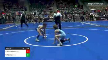 73 lbs Quarterfinal - Cale Richardson, Oklahoma Wrestling Academy vs Vinny Ferrari, Team Punisher Wrestling