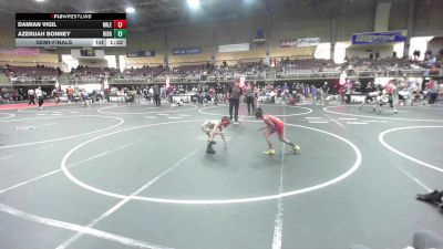 61 lbs Semifinal - Damian Vigil, Mile High WC vs Azerijah Bonney, Ridge WC