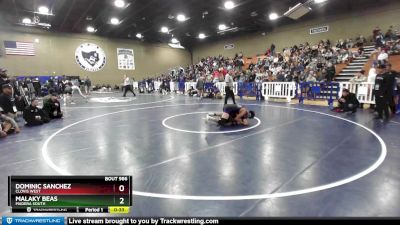 138 lbs Cons. Round 4 - Dominic Sanchez, Clovis West vs Malaky Beas, Madera South