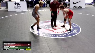 170 lbs Champ. Round 1 - Evan Sepanlou, Quartz Hill High School Wrestling vs Gabriel Banks, Temecula Valley High School Wrestling