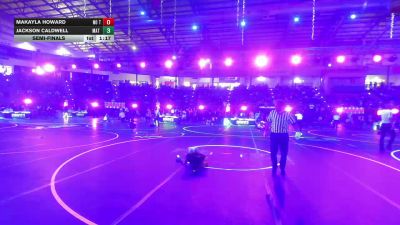 57 lbs Semifinal - Makayla Howard, No Team vs Jackson Caldwell, Mat Rats Rebooted