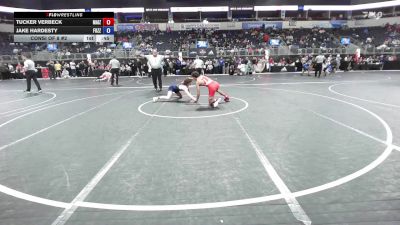 128 lbs Consi Of 8 #2 - Tucker Verbeck, Maize Wrestling vs Jake Hardesty, Fuzzy Bees