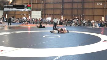 119 lbs Consi Of 4 - Zack Dixon, South Side Wrestling Club vs Logan Costello, Metrowest United/belmont Hill