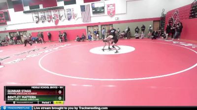 90 lbs Round 3 - Bentley Mattern, Scrap Yard Garage Wrestling vs Gunnar Stagg, Prosser Wrestling Academy