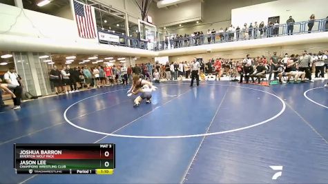 165 lbs Quarterfinal - Joshua Barron, Riverton Wolf Pack vs Jason Lee, Champions Wrestling Club