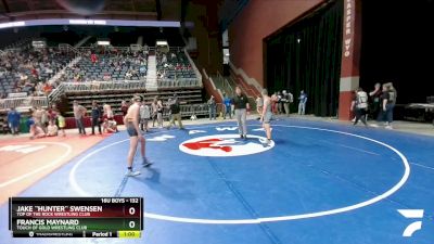 132 lbs 5th Place Match - Jake ``Hunter`` Swensen, Top Of The Rock Wrestling Club vs Francis Maynard, Touch Of Gold Wrestling Club