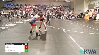 100 lbs Quarterfinal - Augustus Cosby, Pawhuska Elks Takedown vs Luke Canales, Claremore Wrestling Club