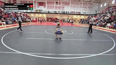 120 lbs Semifinals (8 Team) - Tyler Delcollo, Delaware Military Academy vs Amani Marsiglia, Indian River H S