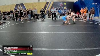 113 lbs Round 1 (8 Team) - Cael Lowdermilk, Warner Elite vs Peyton Vowels, Lake WC