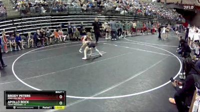 75 lbs Quarterfinals (8 Team) - Brody Peters, Iowa USA Red vs Apollo Rock, Team Missouri