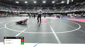 132 lbs Quarterfinal - David Hyde, Wheaton North vs Jadon Zimmer, Lincoln-Way Central