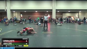 92 lbs Semis (4 Team) - Carson Carter, Backyard Brawlers vs Ameila Svec, Spatola Wrestling