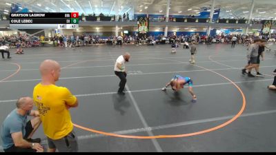 65 lbs Cons. Round 2 - Cole Lebec, South Hills WA vs Grayson LaGrow, Unattached
