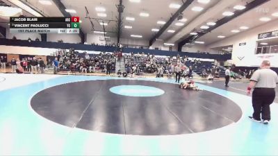 133 lbs 1st Place Match - Jacob Blair, Arcadia vs Vincent Paolucci, York