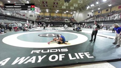 132 lbs Consi Of 8 #1 - Maddox Preskitt, Bishop Lynch High School vs Christian Manley, Our Lady Of Mount Carmel