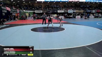 130 lbs Cons. Round 1 - LUKAS NUXALL, Chugiak High School vs Oliver Abel, Juneau-Douglas HS