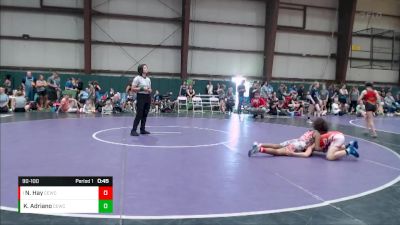90-100 lbs 7th Place Match - Norah Hay, Brown Deer Jr Falcons vs Kelby Adriano, Rhyno Academy Of Wrestling