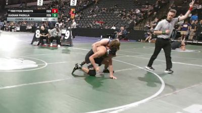 165 lbs Consi Of 8 #1 - Treyton Sheets, Frontier (CS) vs Xadian Padilla, Pitman (SJ)