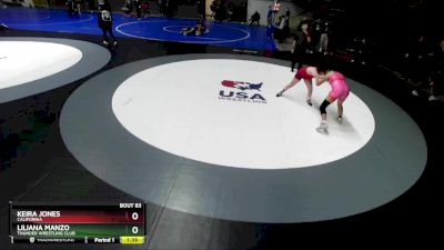 155 lbs Quarterfinal - Liliana Manzo, Thunder Wrestling Club vs Keira Jones, California