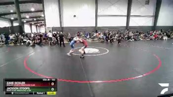 132 lbs Cons. Round 3 - Zane Sickler, Reality Sports Wrestling Club vs Jackson Stoops, Bear Claw Wrestling Club