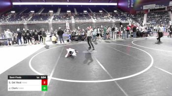 49 lbs Semifinal - Sier Del Real, Pomona Elite vs John Clark, Cowboy Kids