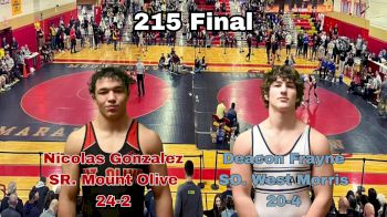 215 lbs 1st Place Match - Nicolas Gonzalez, Mount Olive vs Deacon Frayne, West Morris Central