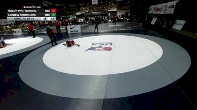 63 lbs Cons. Rd Of 16 - Andrew Berrelleza, Savage House Wrestling Club vs Mason Whittenburg, Ceres Pups Wrestling Club