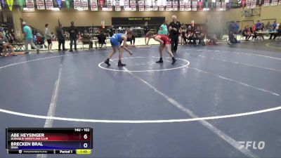 102 lbs Semifinal - Abe Heysinger, Dubuque Wrestling Club vs Brecken Bral, Iowa