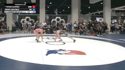 57 kg Champ. Rd Of 32 - Ethan Alvarez, Merrillville Pirates Wrestling Club vs Brody Mayfield, Steller Trained Wrestling