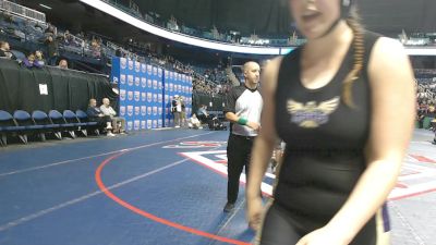 7A - 185 lbs Quarterfinal - Lilliana McCall, Holly Springs High School vs Erykah Kirkley, Independence High School