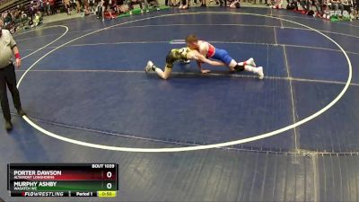 62 lbs Champ. Round 1 - Porter Dawson, Altamont Longhorns vs Murphy Ashby, Wasatch WC