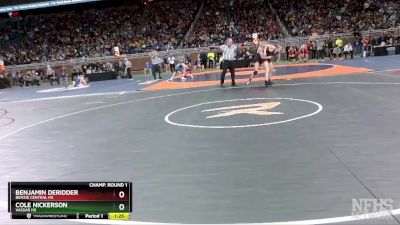 D4-120 lbs Champ. Round 1 - Benjamin Deridder, Benzie Central HS vs Cole Nickerson, Vassar HS