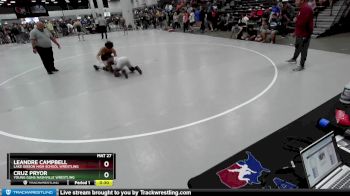 144 lbs Cons. Round 4 - Cruz Pryor, Young Guns Nashville Wrestling vs Leandre Campbell, Lake Gibson High School Wrestling