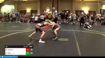 82 lbs Round 2 (6 Team) - Maxwell Corley, Ares Black vs Ava Rife, MO All Stars
