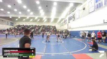 138 lbs Cons. Round 5 - Lazaro Johnson, Santa Monica High School Wrest vs Logan Morales, Legacy WC