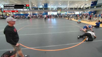 107 lbs Cons. Round 3 - Mattie Mckart, Unattached vs Lillian Kendel, The Barn LLC