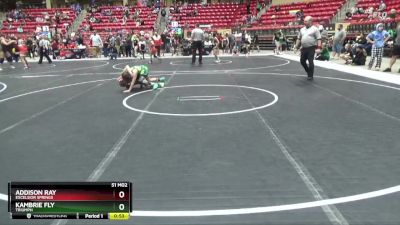 90 lbs Semifinal - Addison Ray, EXCELSIOR SPRINGS vs Kambrie Fly, Triumph