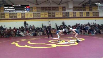 110 lbs Semifinal - Mia Navarro, Menlo College vs Keira Siason, Menlo College