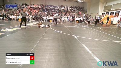 83 lbs Quarterfinal - Bashlin Cardona, Dark Cloud Wrestling Club vs Ezra Stevenson, Black Fox Wrestling Club