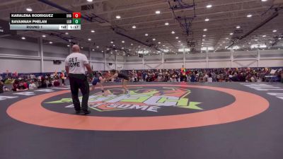 82 lbs Round 1 - Savannah Phelan, Lake Gibson Braves vs Karalena Rodriguez, Unattached