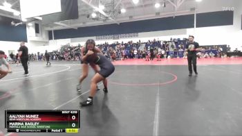 170 lbs 3rd Place Match - Marina Bagley, Portola High School Wrestling vs Aaliyah Nunez, Bear Wrestling Academy