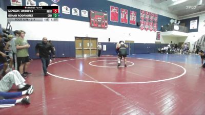 217 lbs Cons. Semi - Michael Herrera, A.B. Miller High School vs Ethan Rodriguez, Chino Hills WC