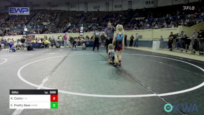 55 lbs Rr Rnd 1 - Kambria Coats, F-5 Grappling vs Emerly Pretty Bear, Harrah Little League Wrestling