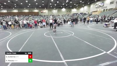 46 lbs Quarterfinal - Gabriel Gutierrez, Ripon Tribe Wrestling vs Knox Massey, Crater Mat Club
