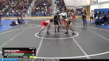132 lbs Champ. Round 1 - Jayden Palomino, Santa Ana Wrestling vs Aditya Gowrishankar, West Torrance Wrestling Team